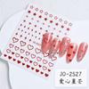 Adesivos de Nail Art de Ano Novo Francês Borboleta Vermelha Amor Estrela Laço Estrela de Cinco Pontas Letras Nail Art Adesivos Adesivos de Flores
