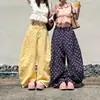 Pantalones de Lunares Anchos Estilo Y2K Millennial Dopamina para Mujer, Nuevo Estilo de Verano, Sueltos, de Cintura Alta, Adelgazantes, Casuales, Versátiles, Venta al por Mayor, Patchwork