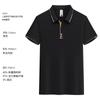 Camisa tipo polo de alta gama ropa de trabajo personalizada camiseta cuello de solapa manga corta exposición de empresa ropa de trabajo camisa cultural logo bordado
