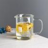 Copo de suco de vidro transparente copo de bebida fria com copo de café da manhã de vidro de escala Copo de leite copo medidor de vidro resistente ao calor