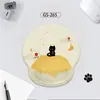 Mouse Pad de Pulso de Gato Fofo Apoio de Mão de Silicone Simples para Escritório Almofada de Pulso Espessa Estéreo 3D Prevenção de Dor na Mão do Mouse