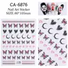 Coleção de Adesivos para Nail Art em Relevo Borboleta Desenho Animado Kulomi Fita de Laço Diário Câmera Adesivos Porta-caneta diy