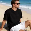 Camisetas de Algodón para Hombre en Múltiples Colores, Mangas Cortas que Absorben la Humedad, Camisetas de Algodón Cómodas y Amigables con la Piel, Descuentos por Compra al por Mayor, Venta al por Mayor de Fábrica