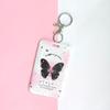 Set de Tarjetas Lindas Anti-pérdida para Niña Estudiante Dibujos Animados Mariposa Estilo Ins Bolsa para Tarjetas de Campus Tarjetas de Juego Cubierta Protectora para Tarjeta de Acceso