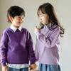 Suéter 100% Lana Tejido Camiseta Básica para Niños y Niñas Suéter de Cuello Medio Alto Jersey Bebé Color Sólido Suéter para Niños Grandes