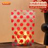 Bolsa autosellante con diseño de dibujos animados de puntos, bolsa para envasar alimentos, bolsa autoportante crujiente con copos de nieve, bolsa para galletas, dulces, bolsa sellada con cremallera, venta al por mayor