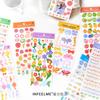 Inferel. Me Sticker Serie Carnaval Arcoíris ins Lindo Material Básico para Cuaderno Hoja de Pegatinas en 8