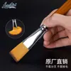 Pincel Único Personalizado Marrom Cabo Longo Nylon Pincel a Óleo Tinta a Óleo Acrílica Arte Pincel de Pintura Profissional