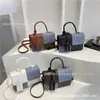 Bolso Cuadrado Pequeño con Parches de Color Contrastante para Mujer, Bolso Cruzado de Textura Simple, Bolso de Hombro de Estilo Nuevo, Bolso de Mano, Producto Nuevo de Nicho Transfronterizo