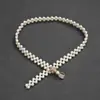 Cinturón de Perlas de Alta Gama, Cadena de Cintura de Mariposa Versátil Decorada con Pedrería, Elegante y Dulce Accesorio para Falda, Cinturón Elástico para Mujer