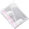 Bolsa autoadhesiva opp bolsa de embalaje transparente pe bolsillo plano bolsa para tarjetas adhesiva bolsa autosellante se puede imprimir logotipo