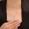 Conjunto de Brincos e Colar de Cobre Pérola Brilhante, Design Gota d'Água, Não Desbota, Joias de Luxo Leve de Alta Qualidade para Mulheres, Atacado Transfronteiriço