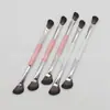 Brocha de Contorno Facial de Doble Punta para Sombrear, Corregir y Difuminar Sombra de Ojos, Así como una Brocha en Forma de Hoz para Dar Forma al Rostro