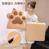 Cojín de una pieza con forma de garra de gato de dibujos animados, extraíble y lavable, de doble propósito, para silla de oficina, cojín de asiento, cojín de respaldo, extraíble