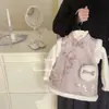 Vestido Cheongsam Feminino Transfronteiriço Roupa de Inverno para o Ano Novo, Vestido Princesa Hanfu Moderno e Elegante para Meninas de Um Ano