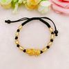 Pulsera Pixiu con Cuentas de Oliva Chapada en Oro Latón Cuerda Roja Joyería Oro Imitación Este Año Regalo para Pareja Pulsera Tejida a Mano