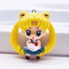 Chaveiro Acessórios Chave de Menina Guerreira Bonita de Desenho Animado Animação Japonesa e Coreana Presente Artesanal Pingente Acessórios para Bolsa Feminina Material