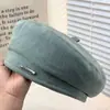 Boina de Artista de Mezclilla Retro Literaria de Nicho Estilo Coreano para Mujer, Versátil Casual de Primavera y Verano, Adelgazante, de Moda
