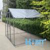 Gallinero Metálico de Techo Puntiagudo 2X2X2M para Pollos de Corral Familiares, Refugio Metálico de Tubo Galvanizado para Mascotas, Jaula para Caminar y Correr
