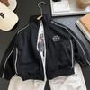 Ropa para Niños Abrigo para Niño Primavera y Otoño 2024 Nuevo Estilo Cuello Infantil Todo Fósforo Ropa para Niños Top de Moda para Niños