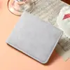Cartera Hombre Simple Frosted Piel Suave Corta Ultra-delgada Múltiples Tarjetas Gamuza Marca de Moda Plegable Una Pieza Ultra-delgada
