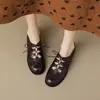 Meu Primeiro Encontro com Sapatos de Couro Femininos com Cadarço, Deslumbrantes Sapatos Mary Jane Estilo Francês
