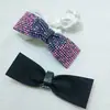 Moda Personalizado Cristal Strass Hotfix Tridimensional Súper Brillante Strass Lazo Accesorio para el Cabello Pasador DIY Accesorio de Pajarita
