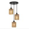 Amazon Cross-border American Imitação Corda de Cânhamo Tecido Lustre Médio Antigo Restaurante Hotel Homestay Inn Bar Balcão Lustre de Três Cabeças