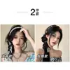 Faixa de Cabelo Trançada Floral Super Fada Retrô para Mulheres, Faixa de Cabelo de Fita All-In-One de Alta Moda, Lenço de Seda, Prendedor de Cabelo, Acessórios de Cabelo, Faixa de Cabelo