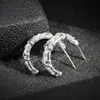 Aretes de Zirconia con un Toque de Lujo de Nicho, Diseño Elegante, Populares en Xiaohongshu, Dropshipping, Transmisión en Vivo de Taobao E8456