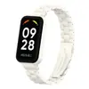 Adequado para Pulseira do Relógio Redmi Band 2, Pulseira de Aço Inoxidável Sólido com Três Contas, Pulseira de Metal para Smartband 8Active