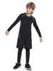 Roupas Infantis de Secagem Rápida, Macacão de Esqui com Forro de Lã, Conjunto de Equipamentos de Inverno, Roupa Íntima Térmica para Meninos Mais Velhos