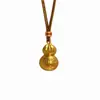 Plata de Ley S925 Nuevo Estilo Colgante de Calabaza de la Fortuna Cadena de Suéter de Cuerda Tejida Colgante de Calabaza Retro Chino