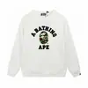 Marca de moda transfronteriza de comercio exterior BAPE sudadera con capucha de punto para hombre, otoño e invierno, manga larga, estampado de letras, holgada, cuello redondo