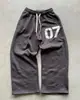 Conjunto de Duas Peças Casaco com Capuz Cardigan Estampado Europeu e Americano com Zíper Solto Jaqueta Moletom Tendência Masculina e Feminina Calça