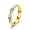 Anillo de Gypsophila No Se Desvanece Anillo de Pareja Femenino Lleno de Diamantes Zircón Acero de Titanio Anillo de Lujo Accesible de Alta Gama