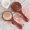 Peine de cojín de aire, peine de masaje pequeño con forma de conejo, para hombres y mujeres, diseñado para el cuidado del cuero cabelludo, la nutrición del cabello y el masaje de meridianos; peine de sándalo para gua sha y masaje de meridianos