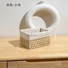Cesta de Almacenamiento Tejida Estilo Japonés Mimbre de Imitación Hogareña Simple Paja Juguete Snack Organizador Caja de Almacenamiento Marco de Caja de Almacenamiento