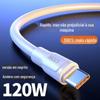 Adequado para Celulares Apple Typec Carregamento Super Rápido 6mm de Espessura Android 6A Cabo de Carregamento 120W Carregamento Rápido Cabo de Dados Espessado