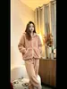 Conjunto de Sudadera con Capucha de Coral Fleece para Mujer, Nuevo Estilo Otoño/Invierno, Cárdigan Grueso con Cremallera, Ropa de Casa, Holgado Casual, Pijama Cálido