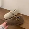 Zapatos para Mujer Otoño e Invierno Estilo Birkenstock con Aumento Interno de Altura de 5 cm, Suela Gruesa, Forrados de Lana de Cordero, Totalmente Cerrados, Zapatos Cálidos de Algodón