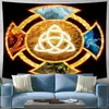 Tapeçaria Amazon Comércio Transfronteiriço Pendurado Viking Corvo Meditação Cigano Psicodélico Tarot Pano de Fundo