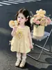 Conjunto de Niña 2026 Verano Nuevo Peto Rayado Infantil con Elegante Diseño de Muñeca Estrella para Bebés Niñas
