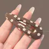 Pinza para el Cabello Melaleuca Otoño e Invierno para Mujer Lazo Estampado Leopardo Exquisita Pinza BB Accesorios para el Cabello Nuevo Estilo 2026 Pinza de Pato de Punto Versátil