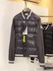 Senhor. Jaqueta de Penas Song's Cross-Border Retro 90 Branco Pato Costura Listrada Gola Alta Botão de Costura Manga Longa para Homens e Mulheres