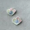 Botones en Forma de Corazón Estilo Primavera Accesorios de Tela DIY Accesorios Dulces para el Cabello Bolsas Zapatos Calcetines Muñeco de Peluche Accesorios para Ropa