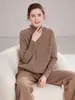 Nuevo Suéter de Punto de Cachemira para Mujer Otoño/Invierno 2026, Jersey de Cuello Semi Alto, Tejido de Trenzado en Todo el Cuerpo, Corte Holgado, Suéter Versátil como Capa Base