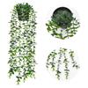 Transfronteiriço para simulação da Amazon pendurar plantas verdes em vaso Mandala folhas de eucalipto vime decoração de interior