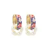 Pendientes de Aleación Europea y Americana Nuevos Estampados Hechos a Mano con Cuentas para Mujer Venta Caliente Transfronteriza Múltiples Elementos Exquisitos Pendientes Creativos que Combinan con Todo