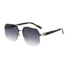 Gafas de Sol Cuadradas de Doble Puente Estilo Caliente Transfronterizas Douyin Personalidad Europea y Americana Montura Media Simple Estilo Piloto Moda para Hombres y Mujeres
